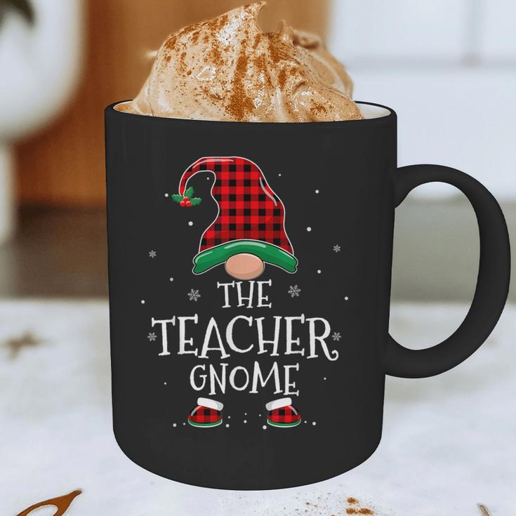 Teacher Gnome Xmas Family Matching Plaid Christmas Gnomes Graphic Print Coffee Mug, novelty gifts, funny gifts