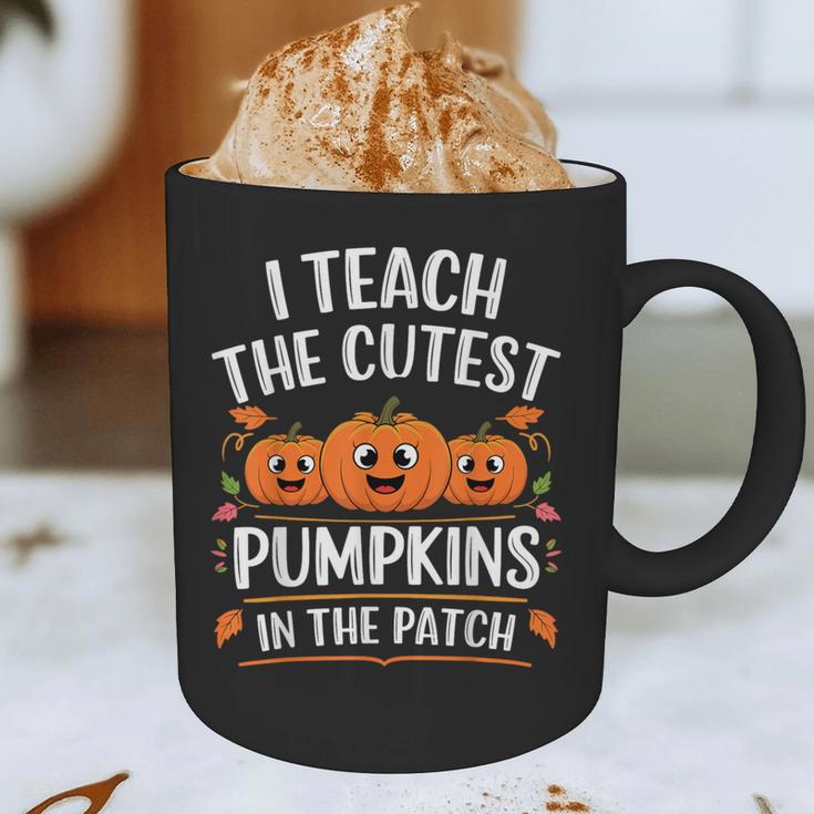 Teacher Halloween I Teach The Cutest Pumpkins In The Patch Graphic Print Coffee Mug, novelty gifts, funny gifts
