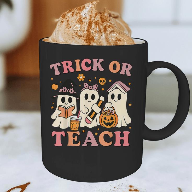 Teacher Halloween Trick Or Teach Cute Ghost Coffee Pumpkins Graphic Print Coffee Mug, novelty gifts, funny gifts Teacher Halloween Trick Or Teach Cute Ghost Coffee Pumpkins Graphic Print Coffee Mug, novelty gifts, funny gifts