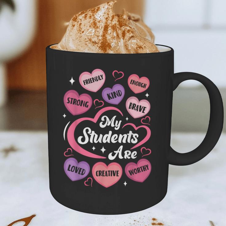 Teacher Positive Affirmations Candy Heart Valentine's Day Graphic Print Coffee Mug, novelty gifts, funny gifts Teacher Positive Affirmations Candy Heart Valentine's Day Graphic Print Coffee Mug, novelty gifts, funny gifts