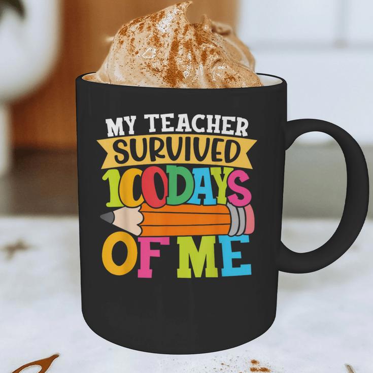 My Teacher Survived 100 Days Of Me 100th Day Of School Kids Graphic Print Coffee Mug, novelty gifts, funny gifts My Teacher Survived 100 Days Of Me 100th Day Of School Kids Graphic Print Coffee Mug, novelty gifts, funny gifts