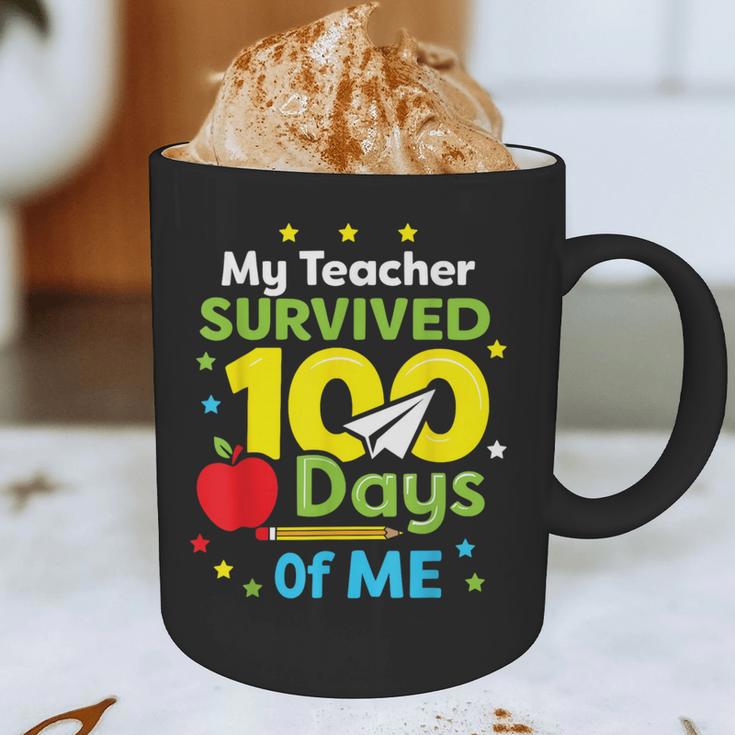 My Teacher Survived 100 Days Of Me Graphic Print Coffee Mug, novelty gifts, funny gifts My Teacher Survived 100 Days Of Me Graphic Print Coffee Mug, novelty gifts, funny gifts