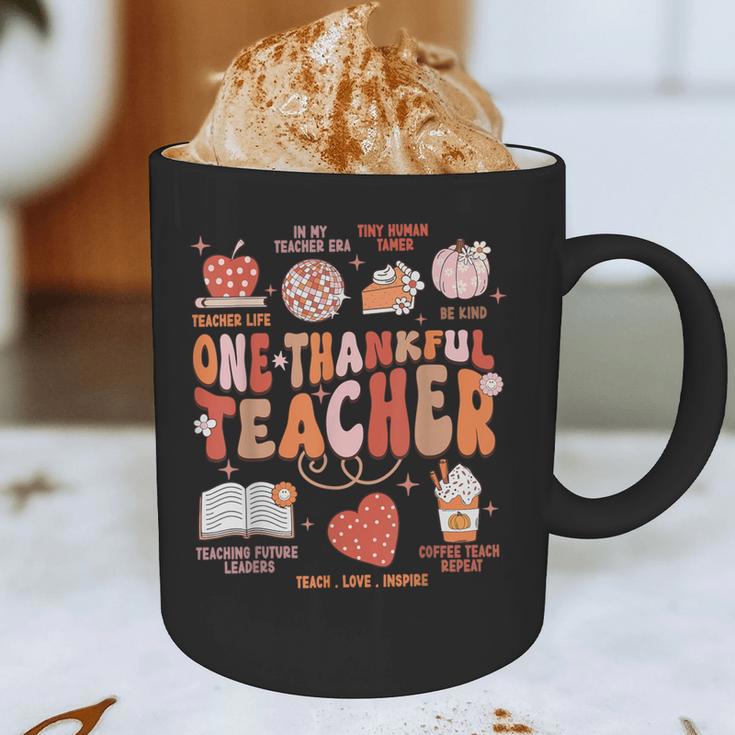 Teacher Thanksgiving Shirt Women One Thankful Teacher Fall Graphic Print Coffee Mug, novelty gifts, funny gifts Teacher Thanksgiving Shirt Women One Thankful Teacher Fall Graphic Print Coffee Mug, novelty gifts, funny gifts