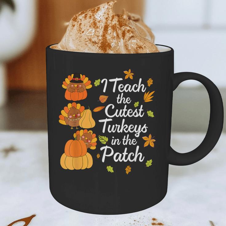 Teacher Thanksgiving I Teach The Cutest Turkeys In The Patch Graphic Print Coffee Mug, novelty gifts, funny gifts Teacher Thanksgiving I Teach The Cutest Turkeys In The Patch Graphic Print Coffee Mug, novelty gifts, funny gifts