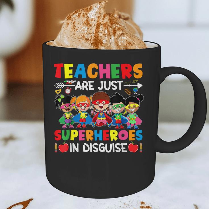 Teachers Are Just Superheroes In Disguise Back To School Graphic Print Coffee Mug, novelty gifts, funny gifts