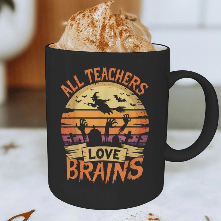 All Teachers Love Brains Halloween Teacher Graphic Print Coffee Mug, novelty gifts, funny gifts All Teachers Love Brains Halloween Teacher Graphic Print Coffee Mug, novelty gifts, funny gifts
