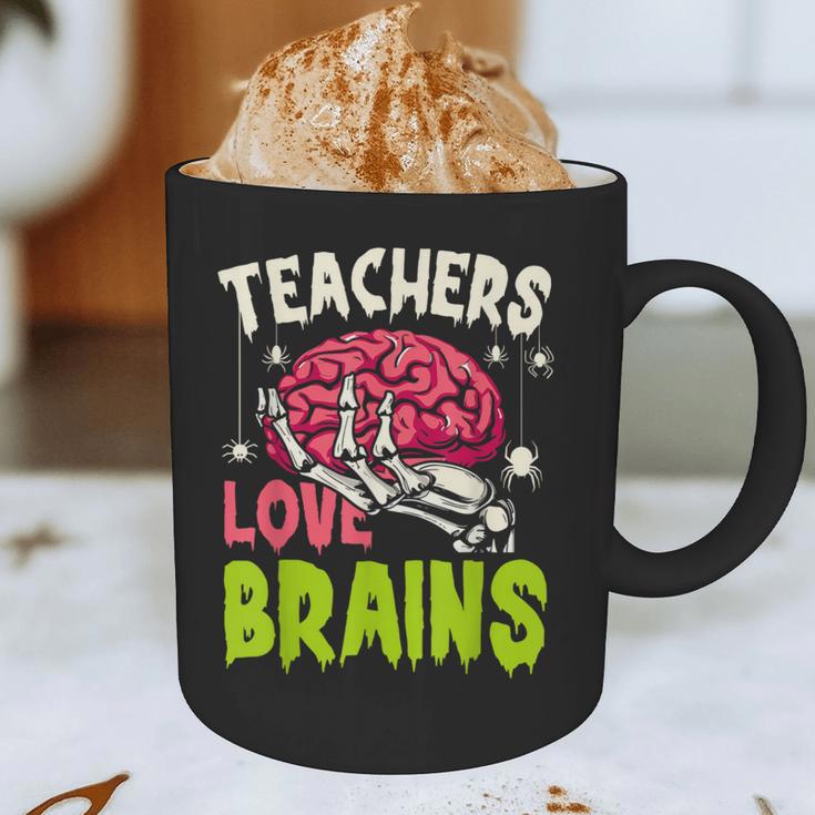 Teachers Love Brains Skeleton Halloween Teacher Funny Graphic Print Coffee Mug, novelty gifts, funny gifts Teachers Love Brains Skeleton Halloween Teacher Funny Graphic Print Coffee Mug, novelty gifts, funny gifts