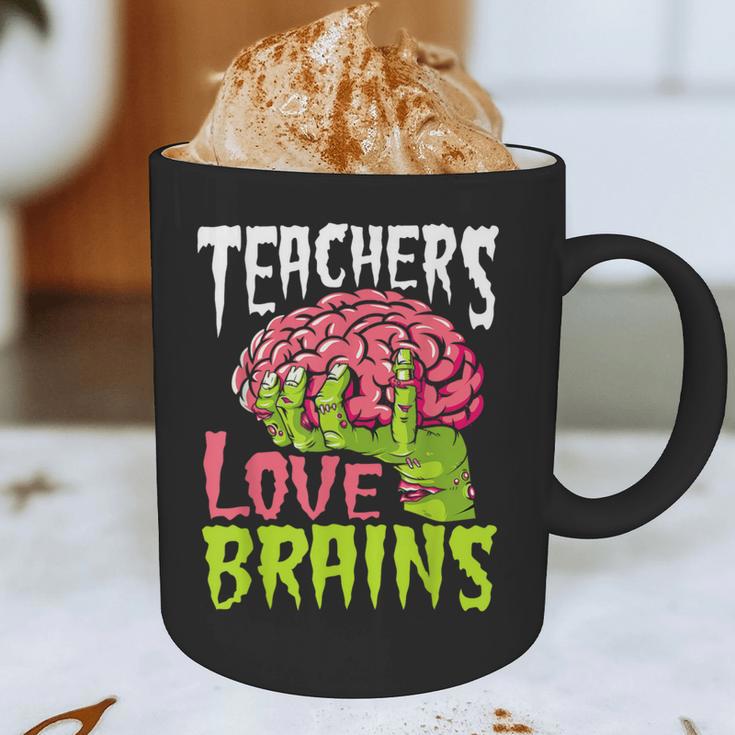 Teachers Love Brains Zombie Teacher Halloween Zombies Graphic Print Coffee Mug, novelty gifts, funny gifts Teachers Love Brains Zombie Teacher Halloween Zombies Graphic Print Coffee Mug, novelty gifts, funny gifts