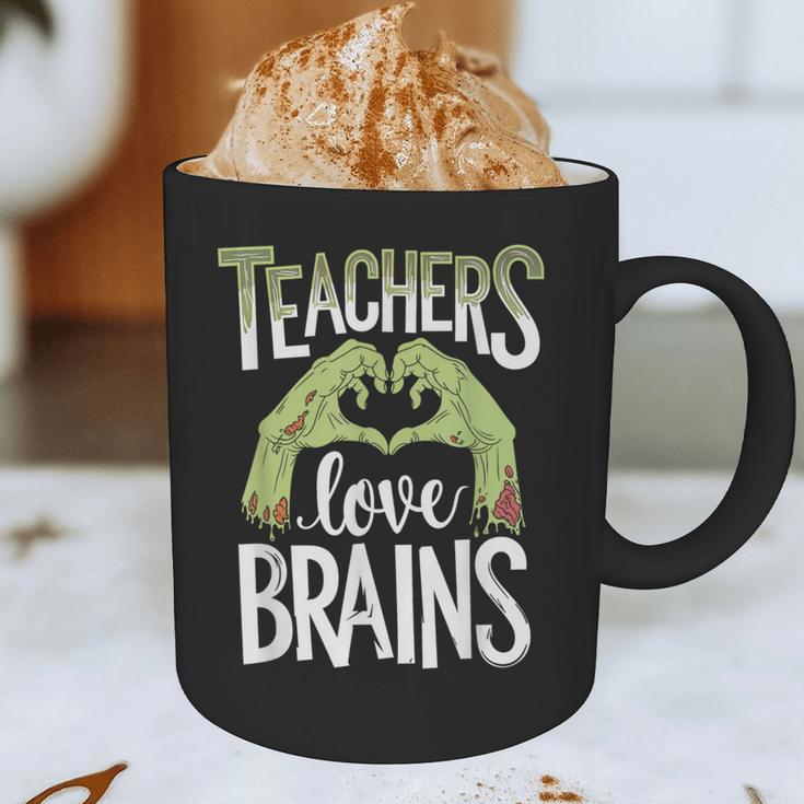 Teachers Love Zombie Teacher Halloween Fun Graphic Print Coffee Mug, novelty gifts, funny gifts