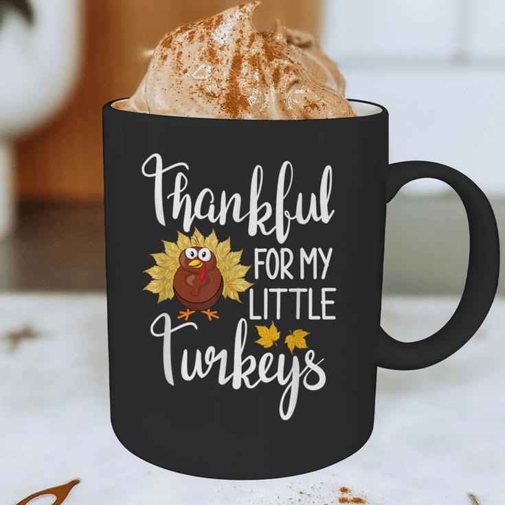 Teachers Thanksgiving Thankful For My Little Turkeys Graphic Print Coffee Mug, novelty gifts, funny gifts