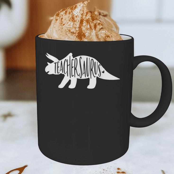 Teachersaurus Like A Normal Teacher Awesome Dinosaur Teacher Men Women Girls Kids Graphic Print Coffee Mug, novelty gifts, funny gifts