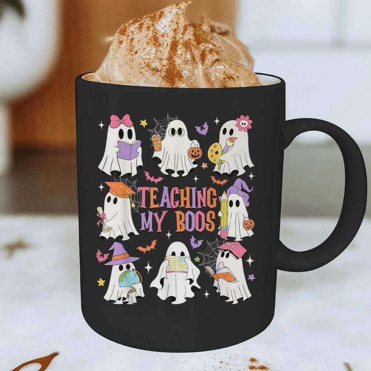 Teaching My Boos Teacher Cute Ghost Groovy Teacher Halloween Graphic Print Coffee Mug, novelty gifts, funny gifts Teaching My Boos Teacher Cute Ghost Groovy Teacher Halloween Graphic Print Coffee Mug, novelty gifts, funny gifts