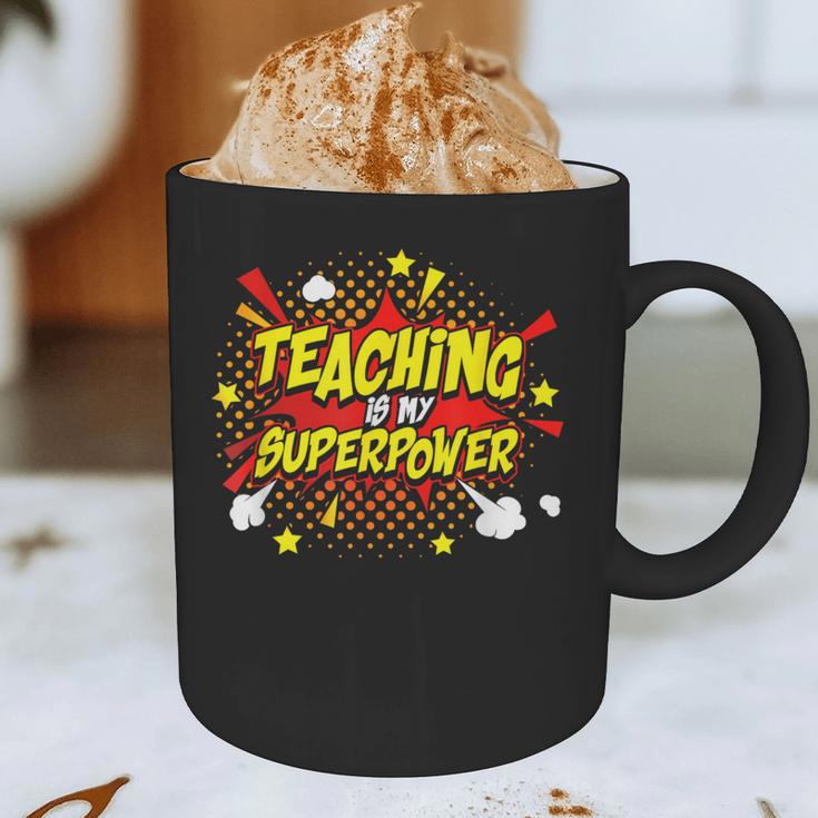 Teaching Is My Superpower Retro Comic Teacher Graphic Print Coffee Mug, novelty gifts, funny gifts Teaching Is My Superpower Retro Comic Teacher Graphic Print Coffee Mug, novelty gifts, funny gifts