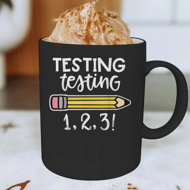 Testing Testing 123 Cute Test Day School Teacher Exam For Men Women Girls Kids Graphic Print Coffee Mug, novelty gifts, funny gifts Testing Testing 123 Cute Test Day School Teacher Exam For Men Women Girls Kids Graphic Print Coffee Mug, novelty gifts, funny gifts