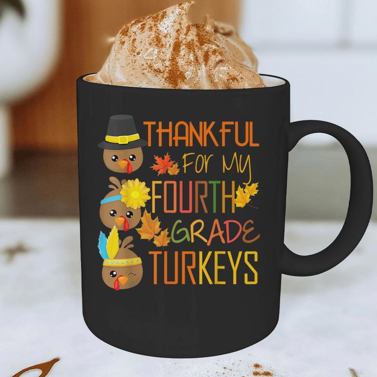 Thankful For My 4th Grade Turkey Thanksgiving Turkey Teacher Graphic Print Coffee Mug, novelty gifts, funny gifts Thankful For My 4th Grade Turkey Thanksgiving Turkey Teacher Graphic Print Coffee Mug, novelty gifts, funny gifts