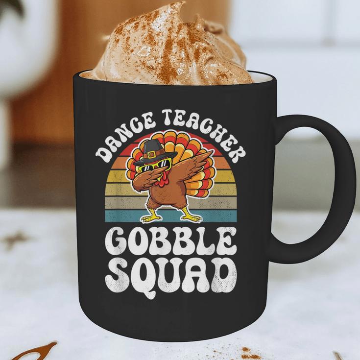 Thanksgiving Dance Teacher Gobble Squad Turkey Graphic Print Coffee Mug, novelty gifts, funny gifts