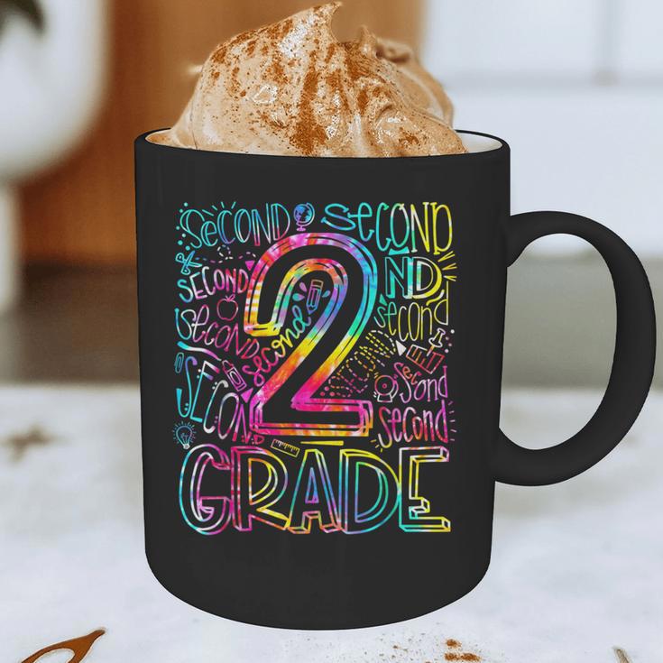 Tie Dye 2nd Grade Typography Team Second Grade Teacher Graphic Print Coffee Mug, novelty gifts, funny gifts