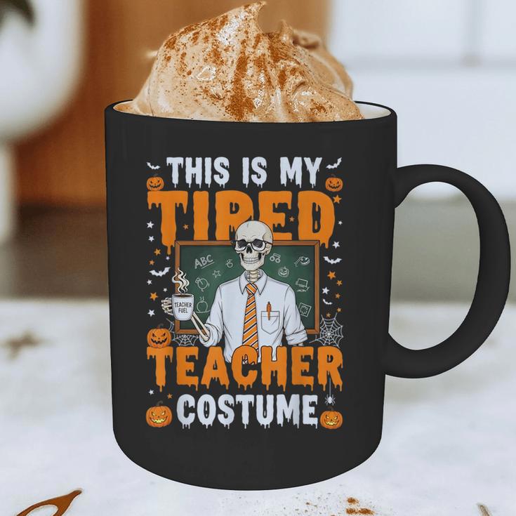 This Is My Tired Teacher Costume Halloween Costumes Graphic Print Coffee Mug, novelty gifts, funny gifts