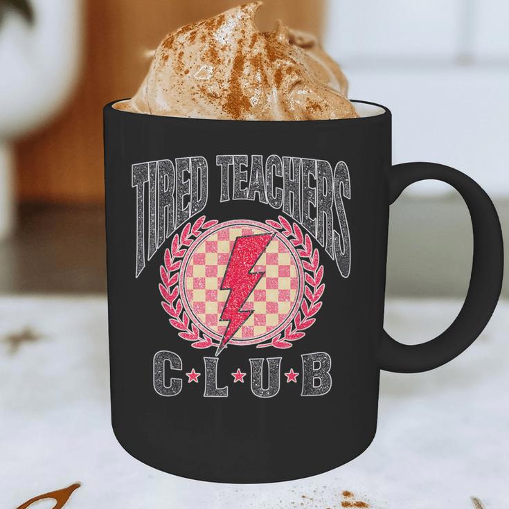 Tired Teachers Club Study Lover School Apparel Graphic Print Coffee Mug, novelty gifts, funny gifts Tired Teachers Club Study Lover School Apparel Graphic Print Coffee Mug, novelty gifts, funny gifts