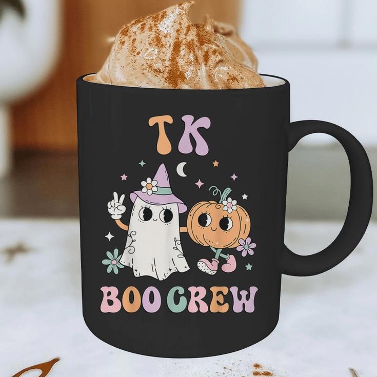 TK Boo Crew Retro Groovy Halloween Floral Ghost TK Teacher Men Women Kids Graphic Print Coffee Mug, novelty gifts, funny gifts TK Boo Crew Retro Groovy Halloween Floral Ghost TK Teacher Men Women Kids Graphic Print Coffee Mug, novelty gifts, funny gifts