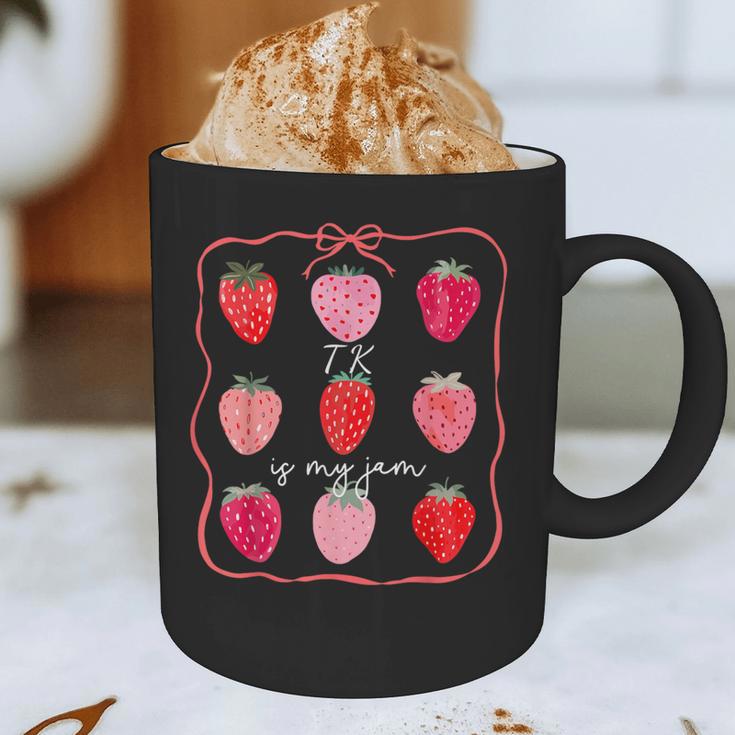 TK Is My Jam Transitional Kindergarten TK Teacher Strawberry Graphic Print Coffee Mug, novelty gifts, funny gifts TK Is My Jam Transitional Kindergarten TK Teacher Strawberry Graphic Print Coffee Mug, novelty gifts, funny gifts
