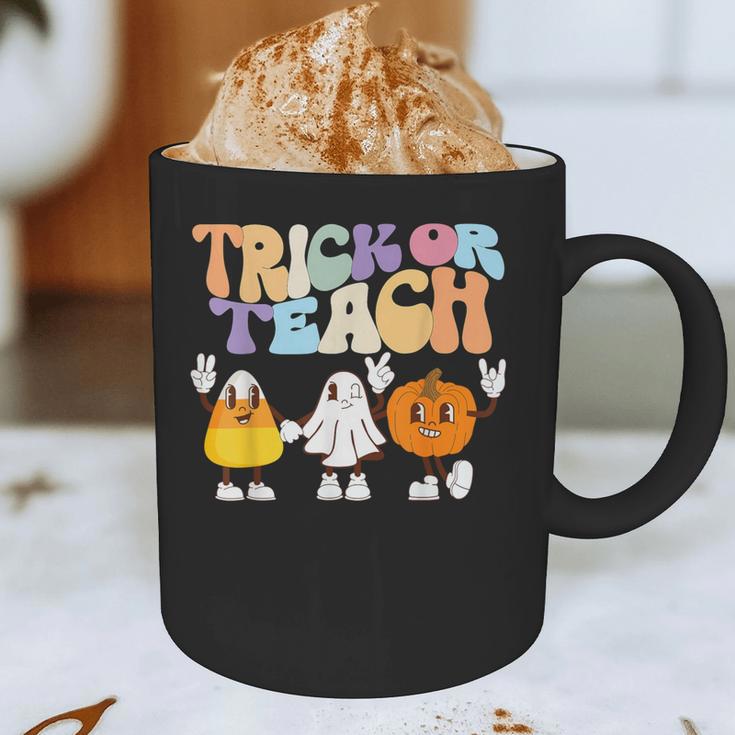 Trick Or Teach Cute Halloween Teacher Graphic Print Coffee Mug, novelty gifts, funny gifts