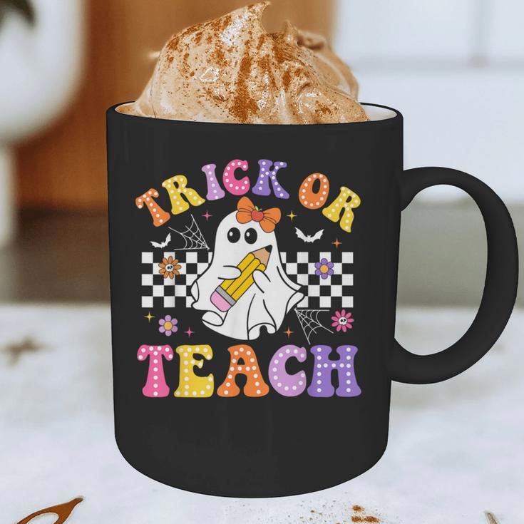 Trick Or Teach Groovy Halloween Teachers Graphic Print Coffee Mug, novelty gifts, funny gifts Trick Or Teach Groovy Halloween Teachers Graphic Print Coffee Mug, novelty gifts, funny gifts