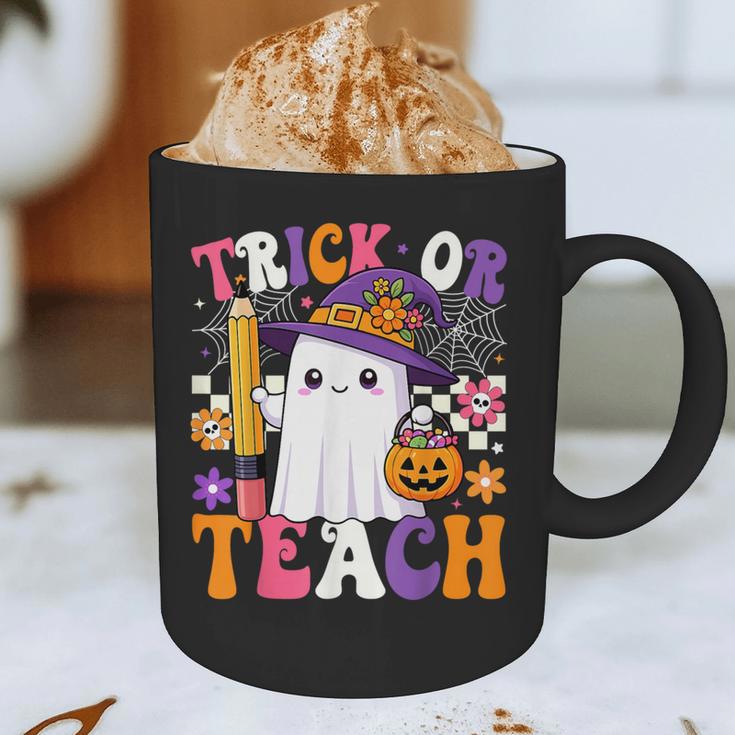 Trick Or Teach Teacher Pencil Ghost Halloween Teacher Graphic Print Coffee Mug, novelty gifts, funny gifts Trick Or Teach Teacher Pencil Ghost Halloween Teacher Graphic Print Coffee Mug, novelty gifts, funny gifts