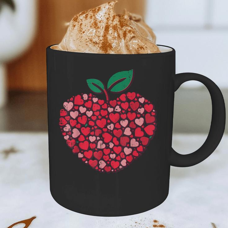 Valentines Day Teacher Hearts Apple Love Teach Women Men Graphic Print Coffee Mug, novelty gifts, funny gifts Valentines Day Teacher Hearts Apple Love Teach Women Men Graphic Print Coffee Mug, novelty gifts, funny gifts