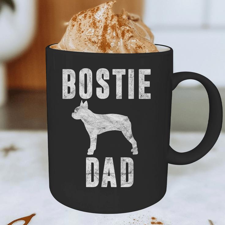 Vintage Boston Terrier Dad Dog Daddy Bostie Father Graphic Print Coffee Mug, novelty gifts, funny gifts