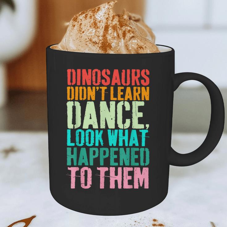 Vintage Dinosaurs Didn't Learn Dance Dance Teacher Graphic Print Coffee Mug, novelty gifts, funny gifts
