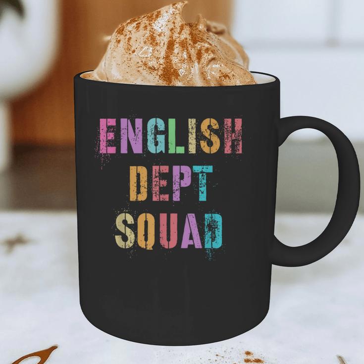 Vintage ENGLISH DEPT SQUAD Back To School Teacher Student Graphic Print Coffee Mug, novelty gifts, funny gifts