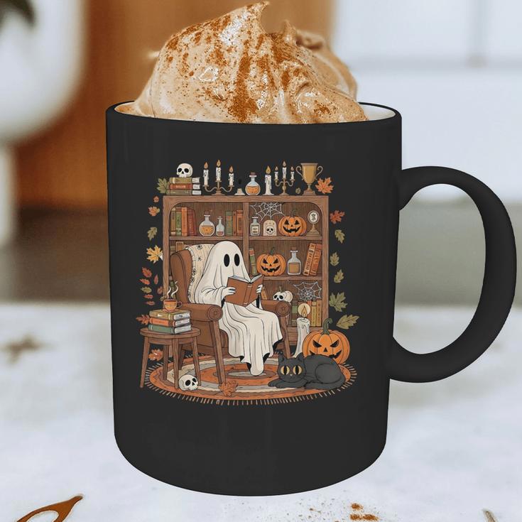 Vintage Ghost Book Reading Pumpkin Gothic Halloween Teachers Graphic Print Coffee Mug, novelty gifts, funny gifts Vintage Ghost Book Reading Pumpkin Gothic Halloween Teachers Graphic Print Coffee Mug, novelty gifts, funny gifts