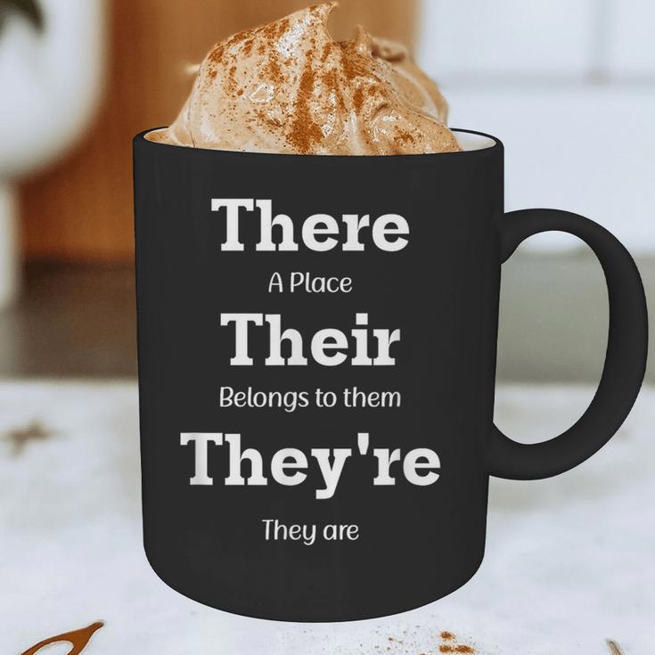 Vocabulary Police Their There They'Re English Teacher Graphic Print Coffee Mug, novelty gifts, funny gifts