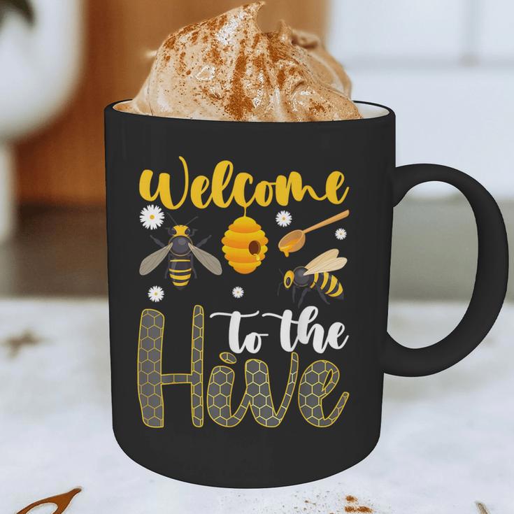Welcome To The Hive Bee Teacher Back To School Graphic Print Coffee Mug, novelty gifts, funny gifts Welcome To The Hive Bee Teacher Back To School Graphic Print Coffee Mug, novelty gifts, funny gifts