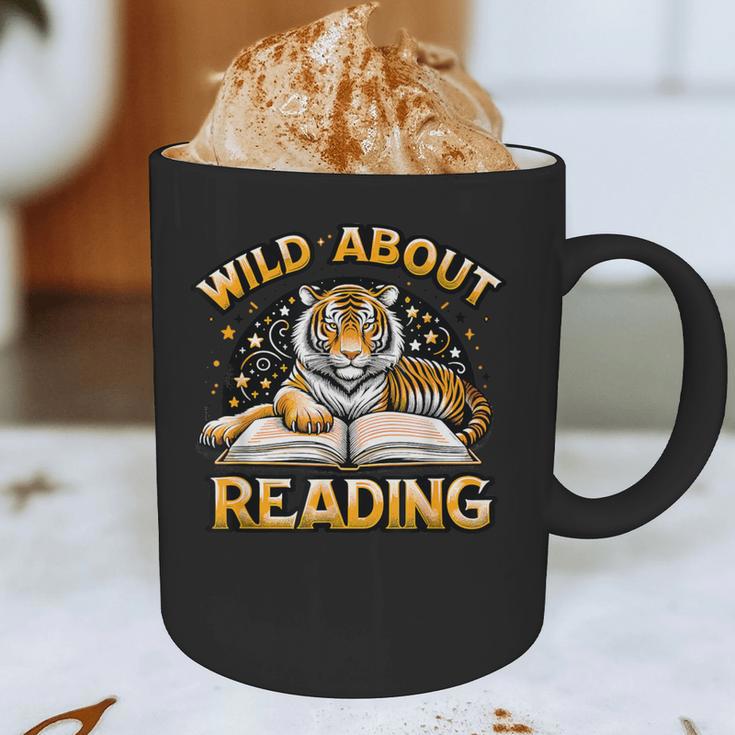 Wild About Reading Tiger For Teachers & Students Graphic Print Coffee Mug, novelty gifts, funny gifts Wild About Reading Tiger For Teachers & Students Graphic Print Coffee Mug, novelty gifts, funny gifts