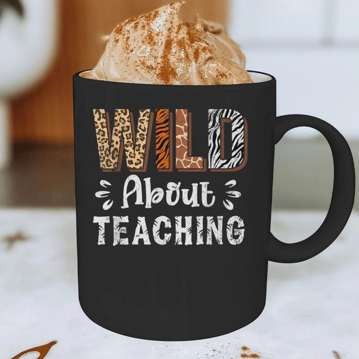 Wild About Teaching Teacher Lover Animals Leopard Zebra Graphic Print Coffee Mug, novelty gifts, funny gifts Wild About Teaching Teacher Lover Animals Leopard Zebra Graphic Print Coffee Mug, novelty gifts, funny gifts