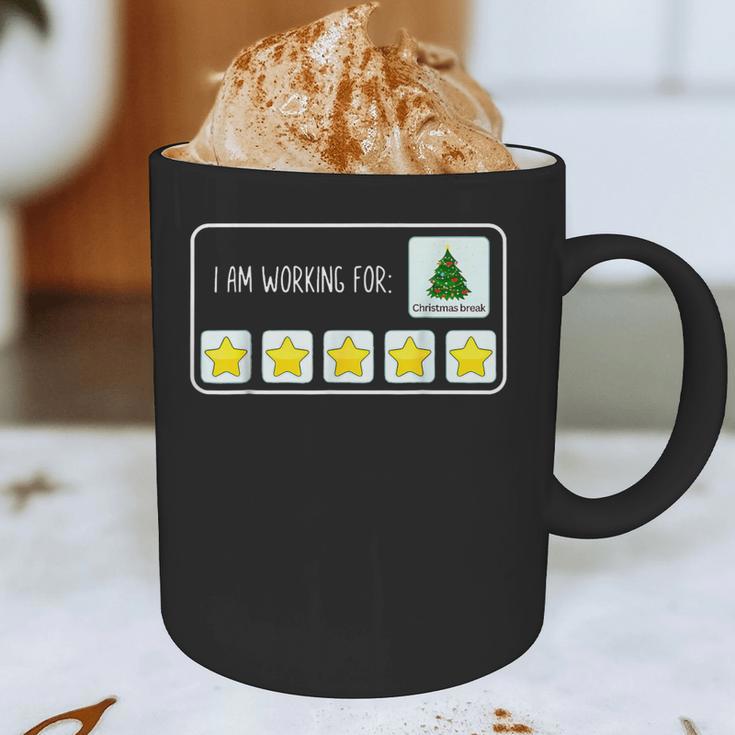 I Am Working For Christmas Break Teacher Christmas Graphic Print Coffee Mug, novelty gifts, funny gifts