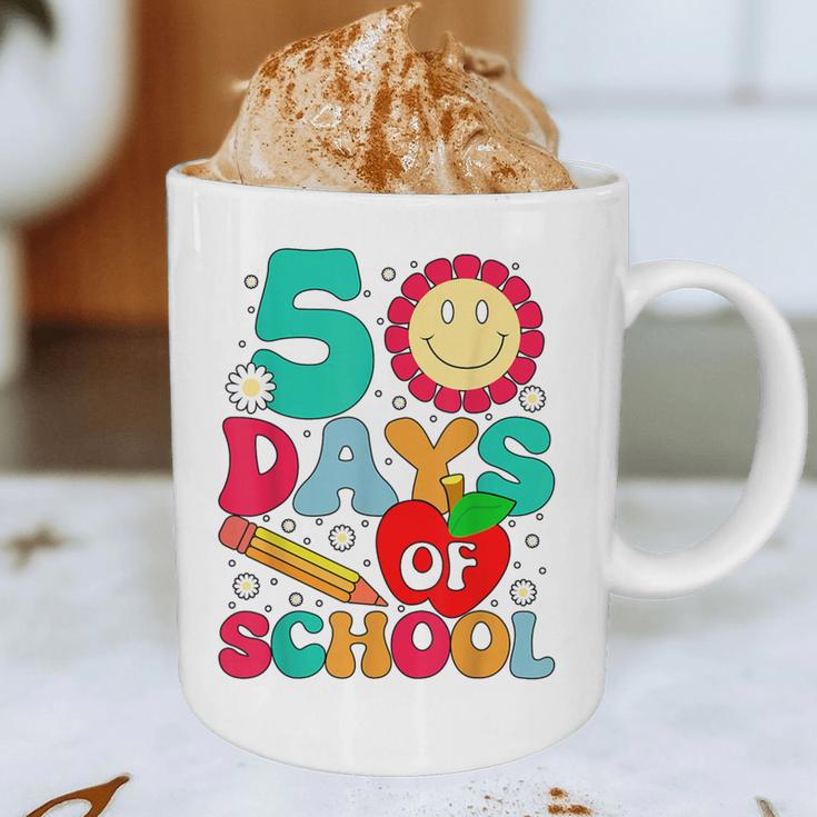 50 Days Of School Teacher Happy 50th Day Of School Kids Graphic Print Coffee Mug, novelty gifts, funny gifts 50 Days Of School Teacher Happy 50th Day Of School Kids Graphic Print Coffee Mug, novelty gifts, funny gifts