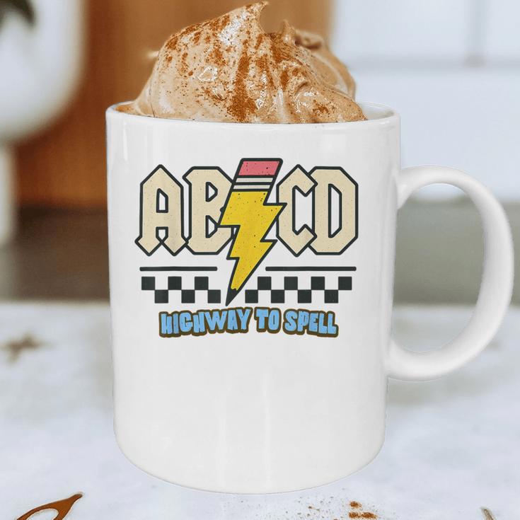 ABCD Highway To Spell Pencil Teacher & Student Font Me Graphic Print Coffee Mug, novelty gifts, funny gifts ABCD Highway To Spell Pencil Teacher & Student Font Me Graphic Print Coffee Mug, novelty gifts, funny gifts