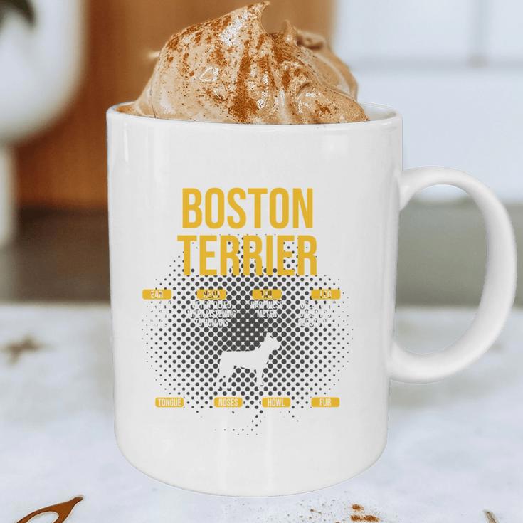 Anatomy Of Boston Terrier Dog Lover Graphic Print Coffee Mug, novelty gifts, funny gifts