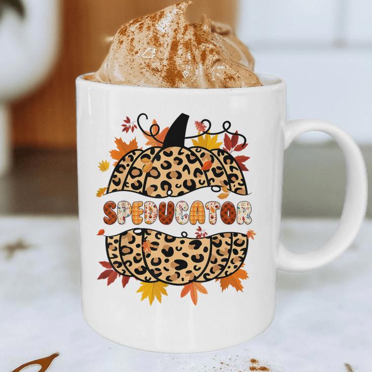 Autumn Fall SPED ED Teacher Thankful Grateful Pumpkin Retro Graphic Print Coffee Mug, novelty gifts, funny gifts