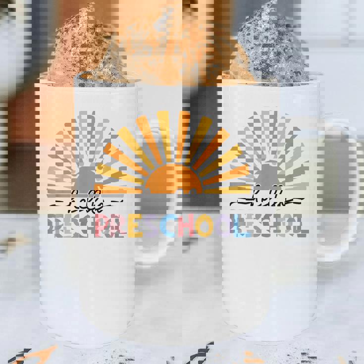 Back To School Hello Preschool For Kids Teacher Women Graphic Print Coffee Mug, novelty gifts, funny gifts