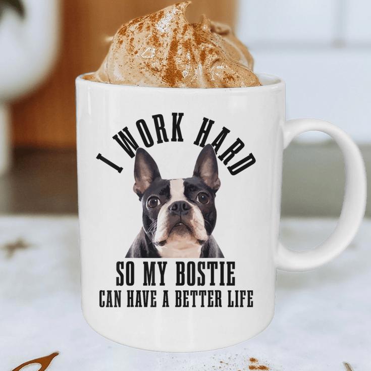 Bostie Mama Dog Dad Boston Terrier For Men Women Graphic Print Coffee Mug, novelty gifts, funny gifts