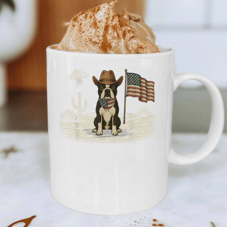 Boston Terrier 4th Of July US American Flag Dog Patriotic Graphic Print Coffee Mug, novelty gifts, funny gifts