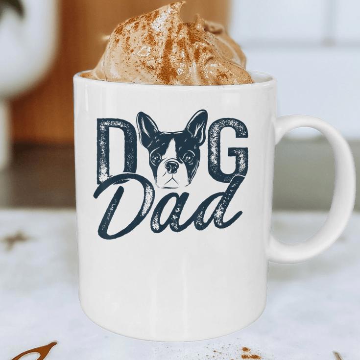 Boston Terrier Dog Dad Graphic Print Coffee Mug, novelty gifts, funny gifts