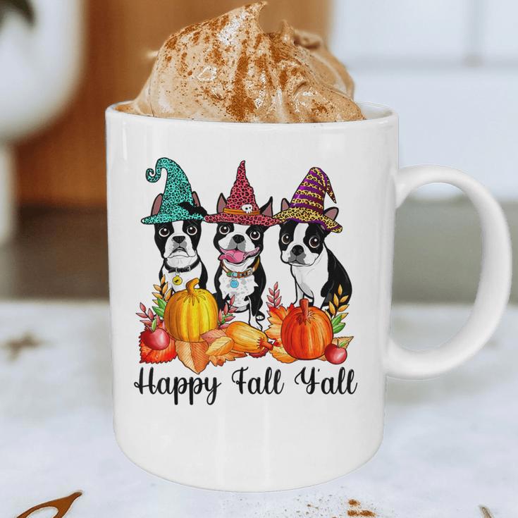 Boston Terrier Dog Lover Fall Ya'Ll Halloween Costume Men Women Graphic Print Coffee Mug, novelty gifts, funny gifts