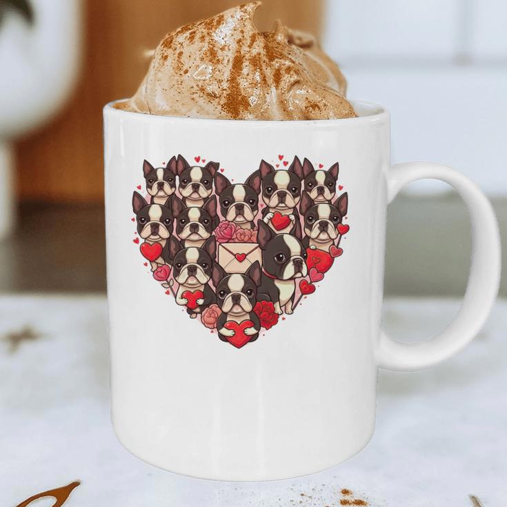 Boston Terrier Heart Valentine Boston Terrier Graphic Print Coffee Mug, novelty gifts, funny gifts