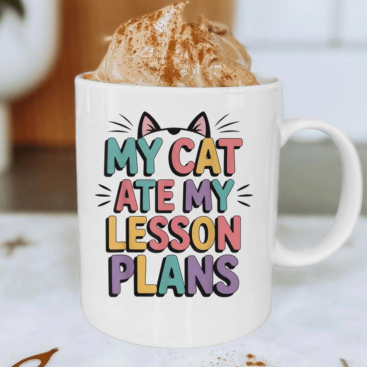 My Cat Ate My Lesson Plans Teacher Cat Humor Graphic Print Coffee Mug, novelty gifts, funny gifts My Cat Ate My Lesson Plans Teacher Cat Humor Graphic Print Coffee Mug, novelty gifts, funny gifts