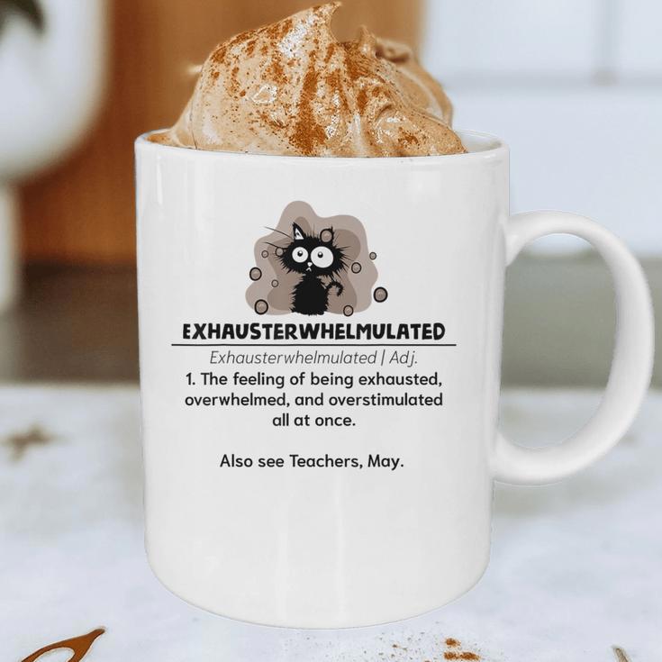 Cat Exhausted Teacher Exhausterwhelmulated Definition Graphic Print Coffee Mug, novelty gifts, funny gifts Cat Exhausted Teacher Exhausterwhelmulated Definition Graphic Print Coffee Mug, novelty gifts, funny gifts